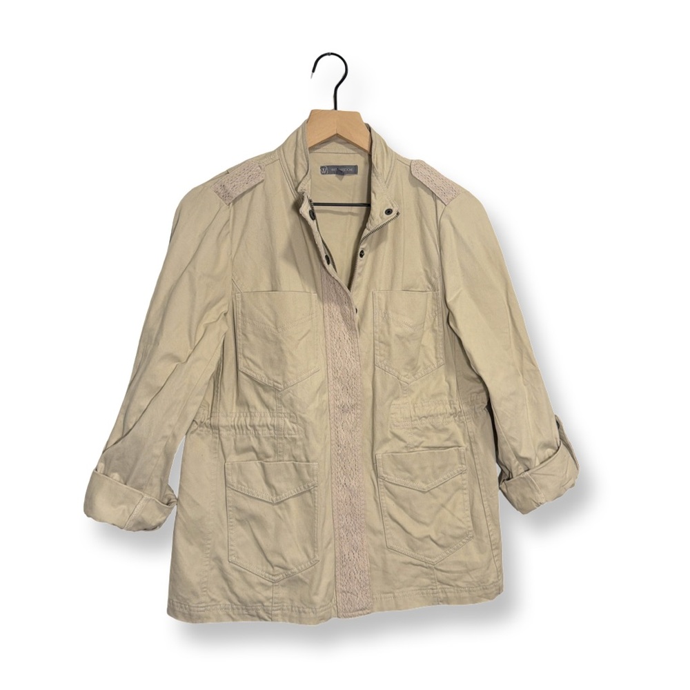 Wit & Wisdom Tan Utility Jacket | Lightweight Layering Shacket | XS
